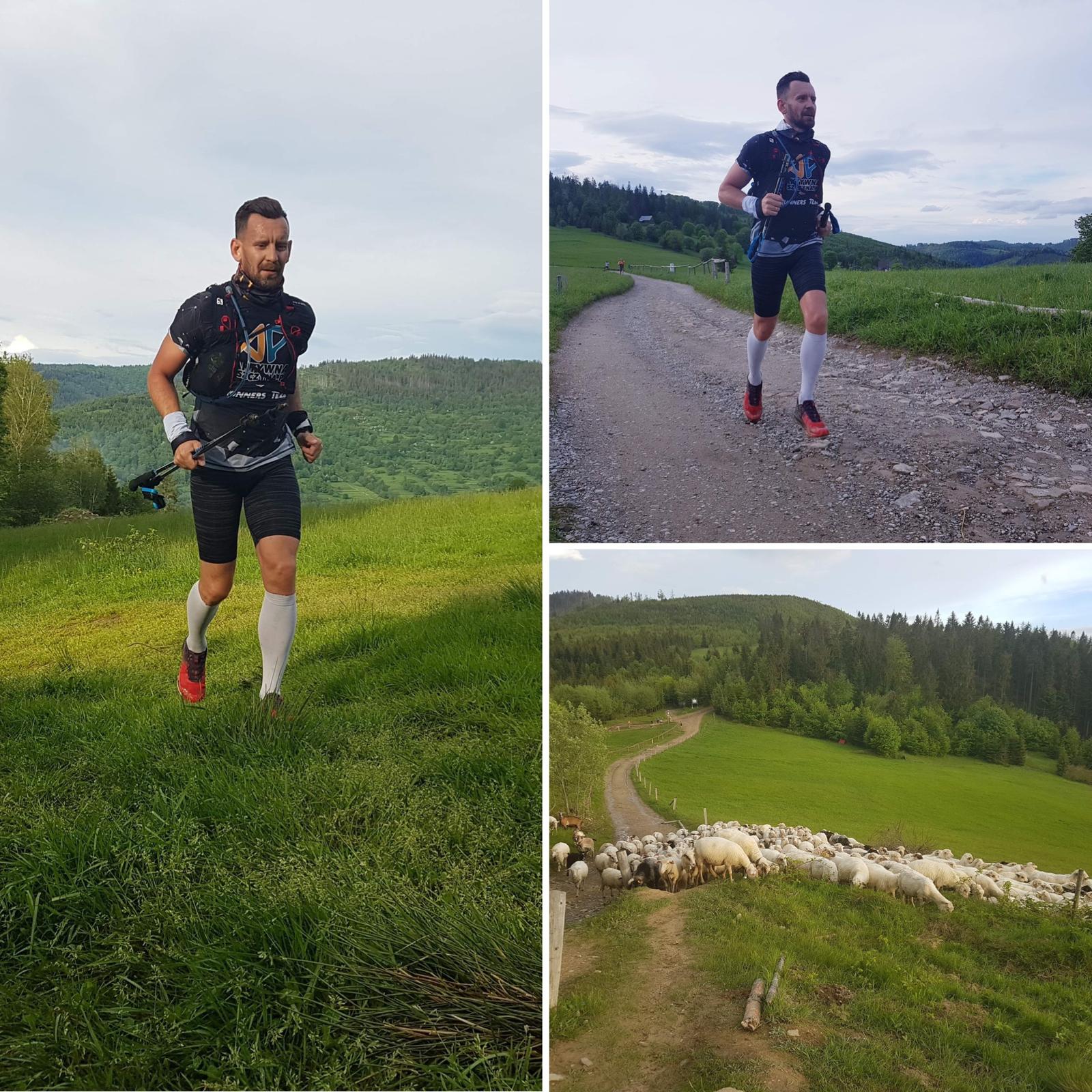 Trening trailowy z kijkami w górach