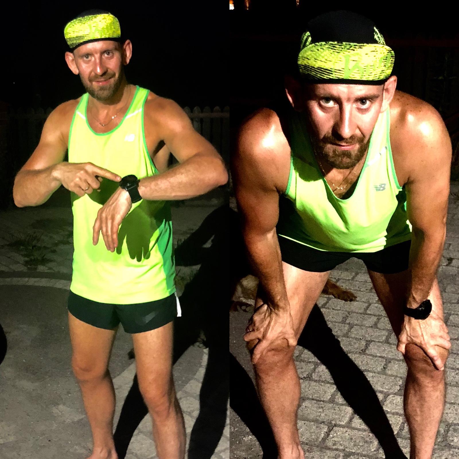 Tomasz Opuchlik po nocnym treningu biegowym